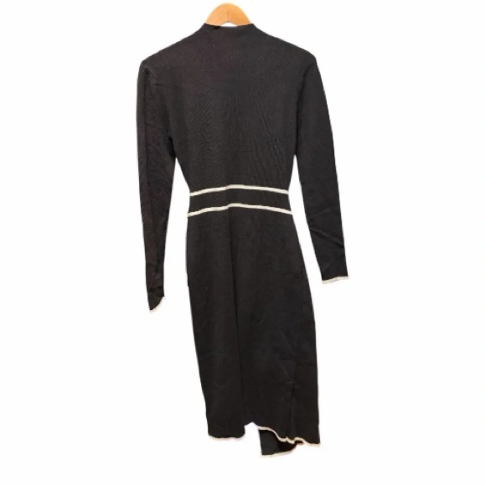 🆕Cider Knit Dress Long Sleeve Mock Turtleneck Bow Tie Wrap Dress - Picture 9 of 11